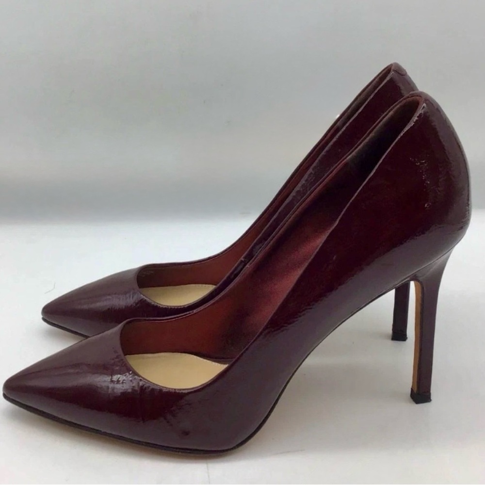 Brian Atwood Deep Red Patent Heels